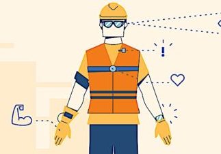 Wearable-Construction-Tech- Pivotal - HR - Solutions - Blog Wearable PPE for Construction industry (shown) and other industries are being enhanced with sensors and biometrics.